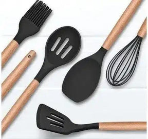 Kit Utensílios de Cozinha Silicone - 12 Peças