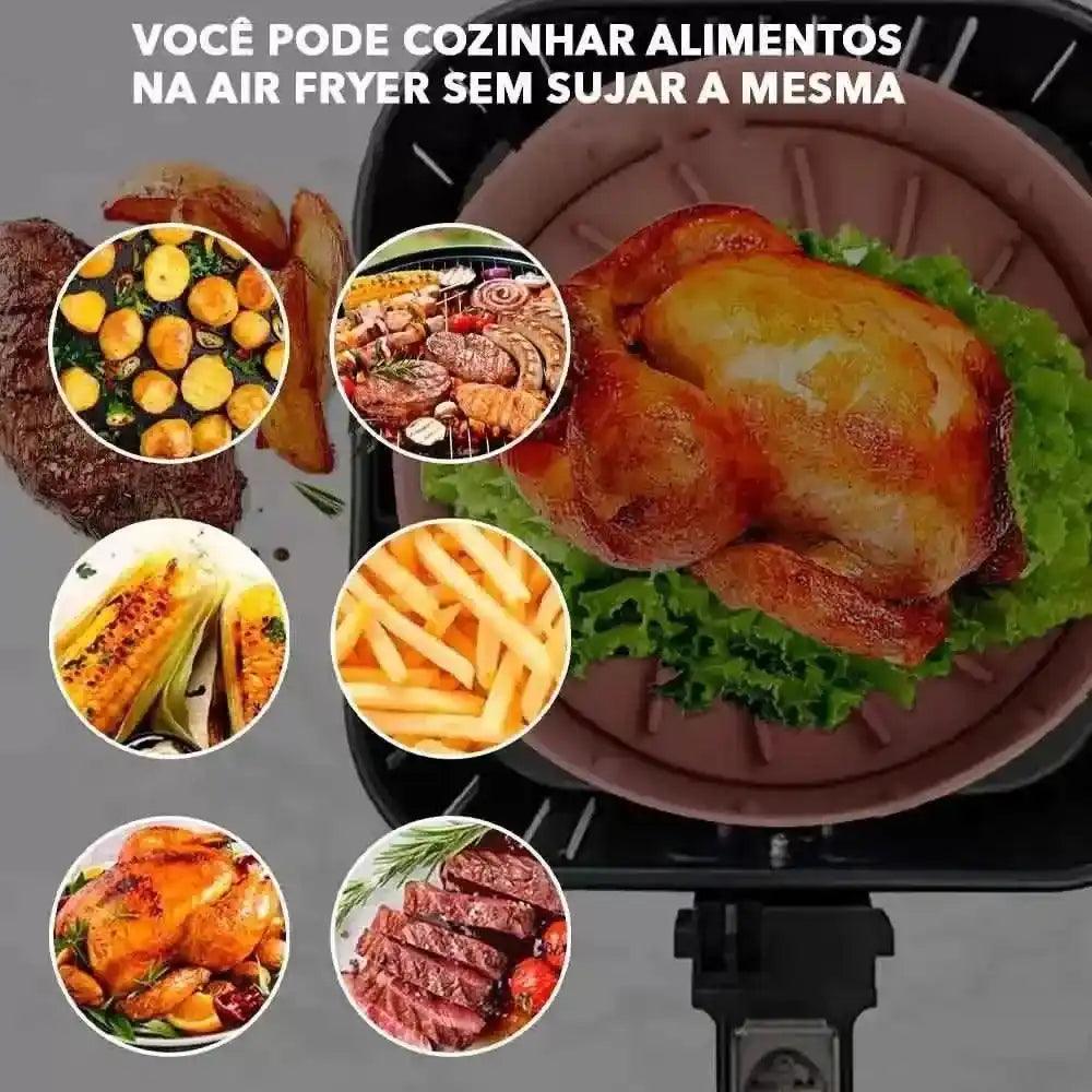 Protetor para AirFryer de Silicone Reutilizável Kit 6 Medidas Diferentes