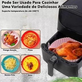 Protetor para AirFryer de Silicone Reutilizável Kit 6 Medidas Diferentes