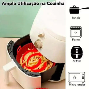 Protetor para AirFryer de Silicone Reutilizável Kit 6 Medidas Diferentes