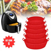 Protetor para AirFryer de Silicone Reutilizável Kit 6 Medidas Diferentes